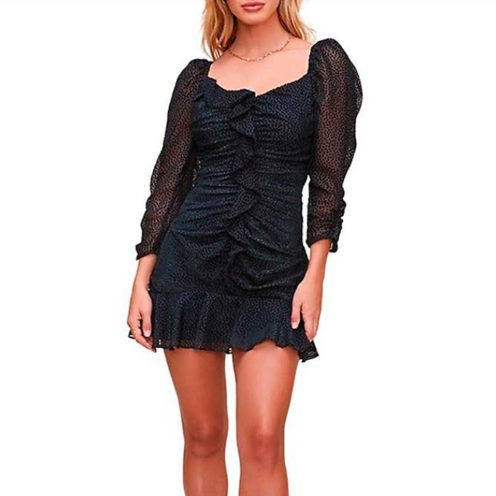 ASTR The Label Sephra Dot-Print Mini Dress